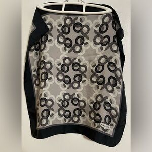 Coach Signature Monochrome Circle Pattern Scarf *see description*